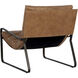 Zancor Gunmetal / Tan Leather Lounge Chair